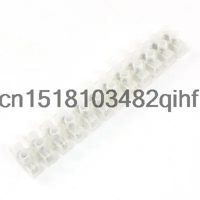 

White Plastic Insulation Dual Row 12 Postions Screw Terminal Block