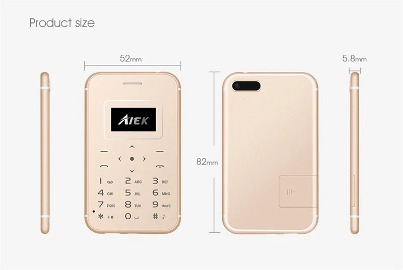 Mosthink IFcane E1 AIEK X8 GSM 2G мобильный телефон мини мобильный телефон Ультра Тонкий Кредитная карта кнопка одна SIM FM радио Mp3 мини телефоны