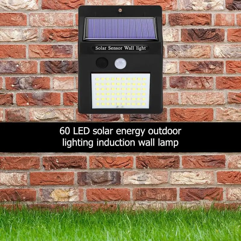 46-120LED Солнечный трехсторонний датчик движения настенный светильник ...