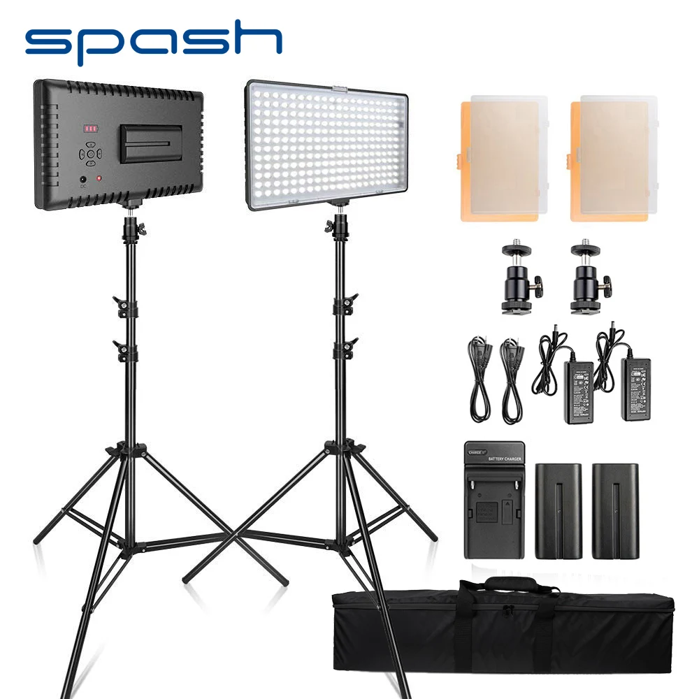  spash TL-240S LED Video Light 2 in 1 Kit Photography Lighting led Panel Lamp Camera Light with Trip - 32846556300