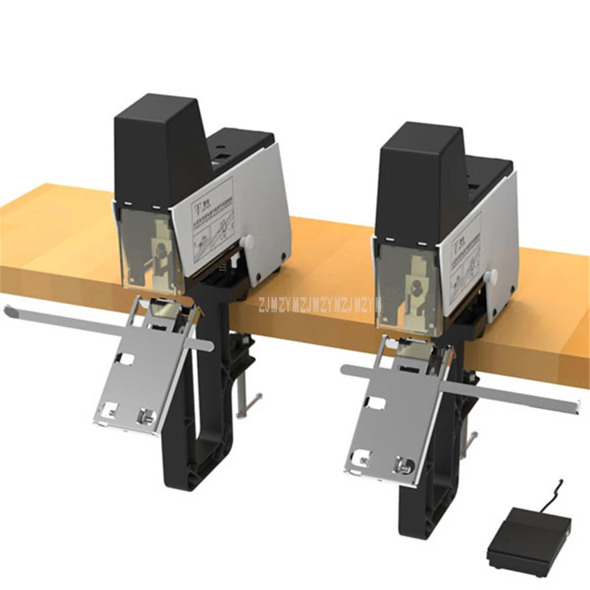 Электрический двойной степлер для плоского/седлового переплета, машина для универсальных 6 мм, 8 мм скоб, переплетная машина для бумажных книг, ST-100G, 1600 Вт