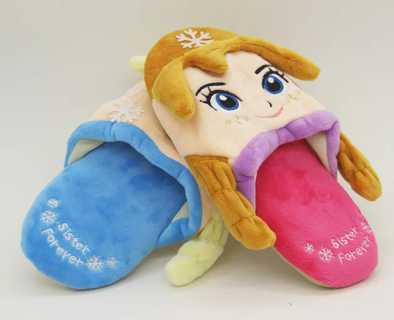 

4pair/lot Frozen adult children cartoon plush indoor home slippers warm home shoes