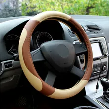 HighQuality Leather Car Steering Wheels Covers Steering Wheel Hubs Car Styling Steering-wheel For Honda Ford BMW Audi All Sedan
