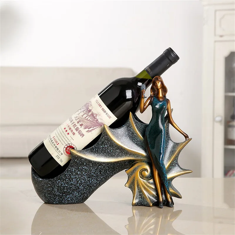  Luxury Girl Wine Rack Resin Crafts Home Decoration Christmas Birthday Gift Bedroom Living Room Offi - 32982556841