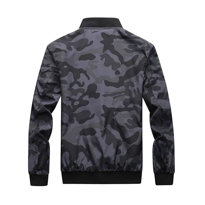 7XL Jackets Men 2019 Camouflage Jacket Male Coats Camo Bomber Mens Jacket Brand Cloth Outwear Baseball Collar Plus Size 5XL 6XL 11