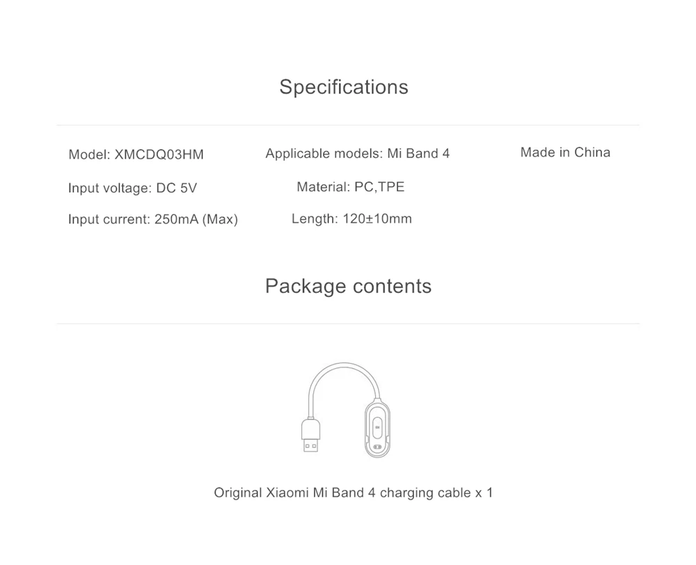 Xiaomi mi Band 4 зарядный кабель оригинальные умные аксессуары USB зарядное устройство для mi band 4/NFC/limited edition