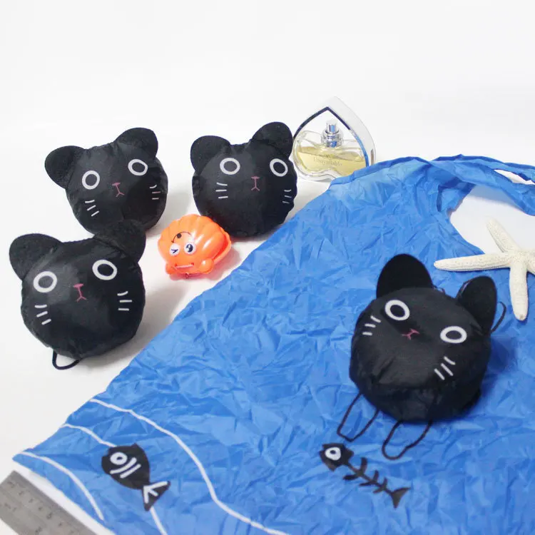 Новая мультяшная сумка для покупок Милая кошка животные Складная Полезная нейлоновая складная эко-сумка Многоразовые хозяйственные сумки