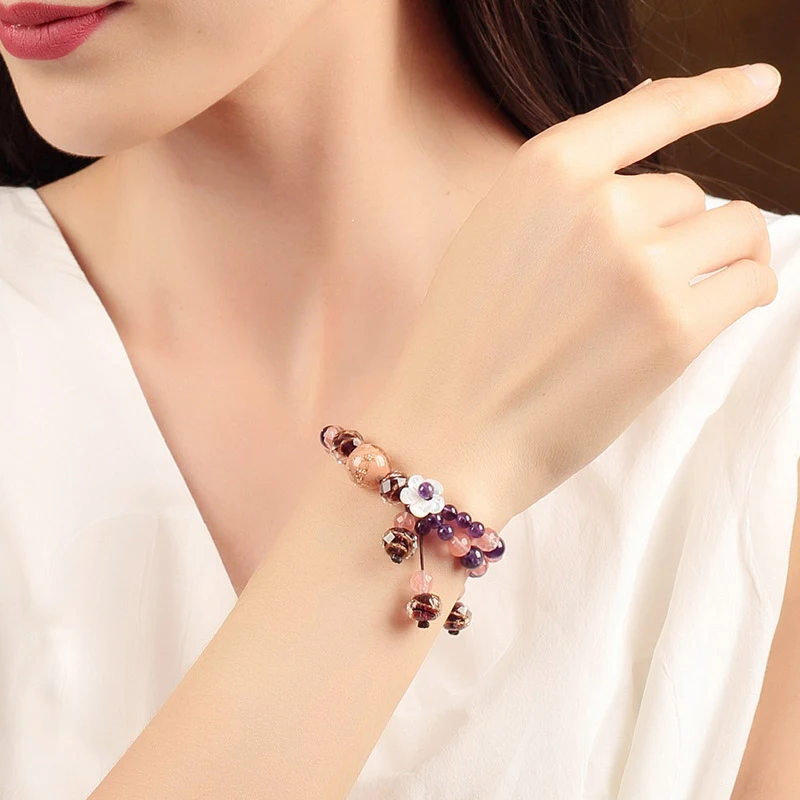 Vintage Bracelets Grape colour Bracelets & Bangles Ceramic Friendship