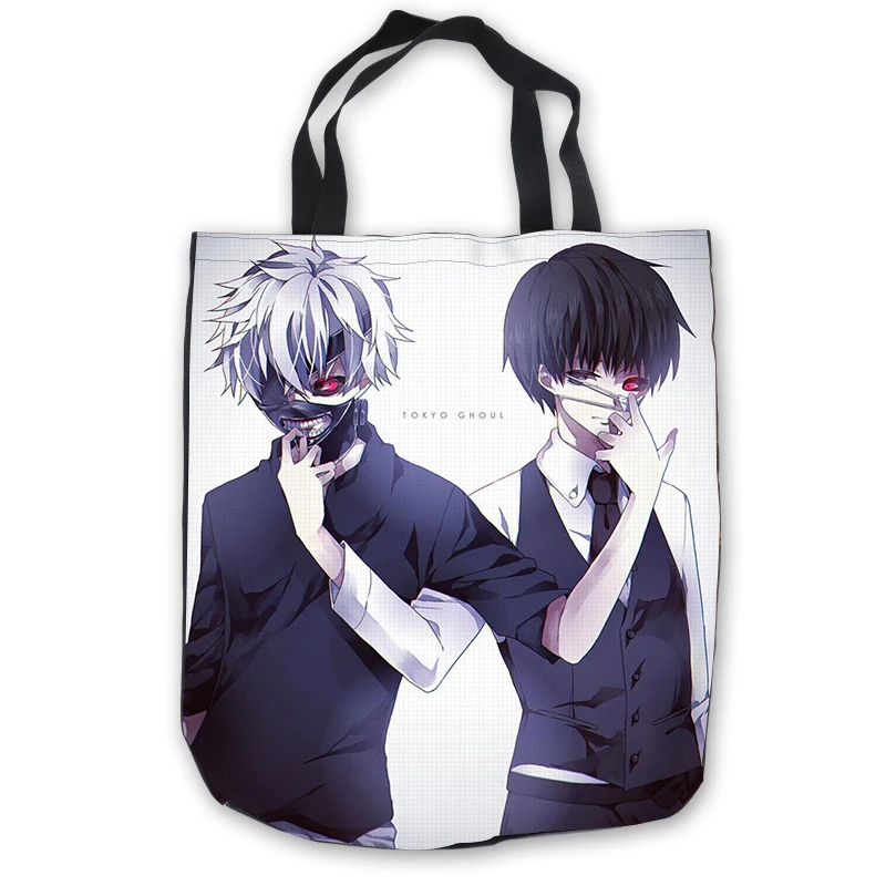 

Custom Canvas Cosplay tokyo kaneki ken Tote Shoulder Shopping Bag Casual Beach HandBag Daily Use Foldable Canvas #180713-1-61