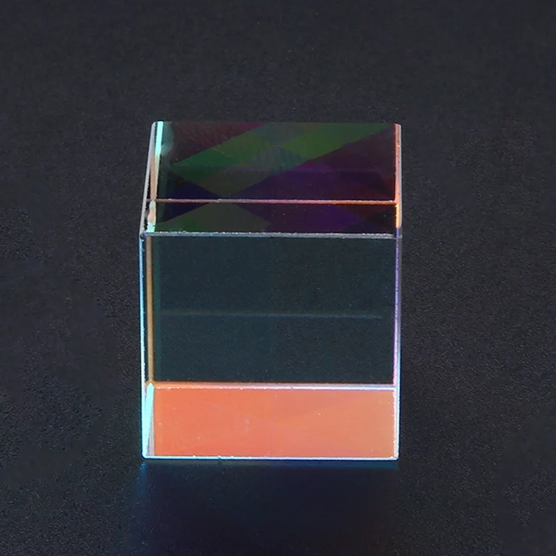 Optical Glass Cube Defective Cross Dichroic Prism Mirror Combiner Splitter Decor  10x10mm 18x18mm 5x5mm Transparent Module Toy