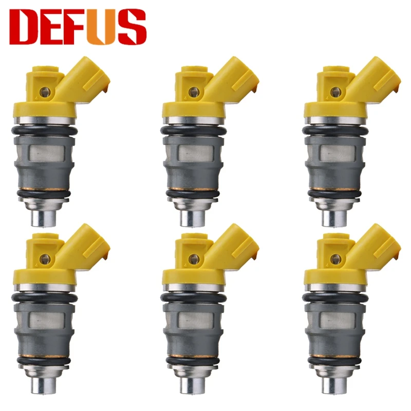 Новинка 6X 1000cc OEM 1001 87091 топливный инжектор для Toyota выше JZA70 1JZGTE 1JZ JZA80 2JZGTE 2JZ боковая