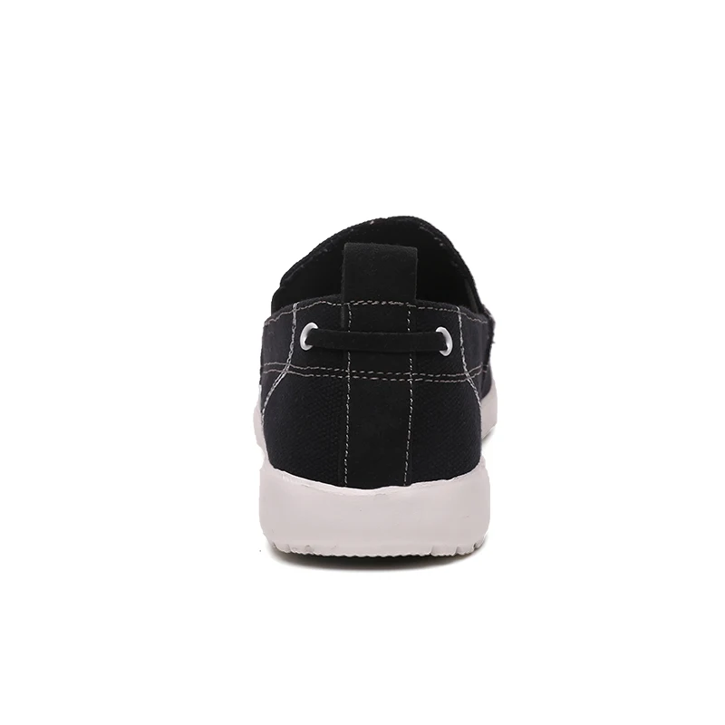 Big Size:39-46 Men's Canvas Shoes Breathable Outdoor Casual Shoes Men Black Comfortable Slip-on Loafers Lazy Driving Shoes