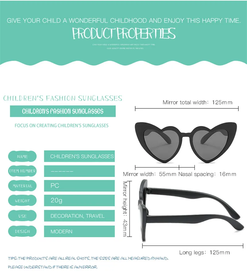 Детские поляризованные солнцезащитные очки с милым сердечком, детские солнцезащитные очки для малышей, очки для мальчиков и девочек, мягкая оправа, линзы TAC, Детские Оттенки UV400