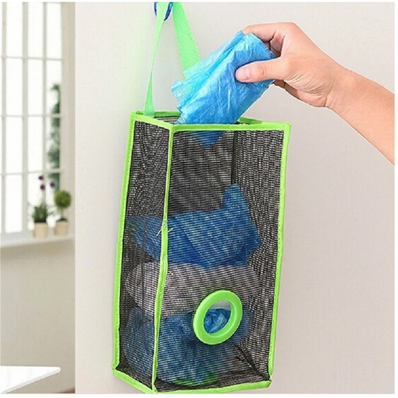 Breathable Nylon Garbage Rubbish Bags Hanging Kitchen Packing Shopping
