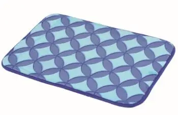 Нескользящий фланелевый коврик для ванной, водопоглощающий коврик для ванной комнаты, мягкий дышащий коврик для кухни и ванной комнаты - Цвет: blue