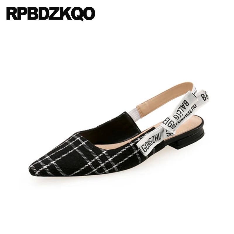 plaid slingback shoes