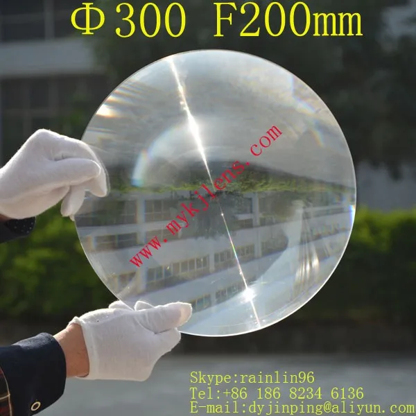 Диаметр 300 мм фокусное расстояние 200 мм, ПММА оптические линзы Френеля, концентратор солнечной, высокая конденсатор, выпуклые линзы