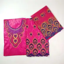 Много цветов выбор африканская мода высокого качества Базен riche getzner brode платье в нигерийском стиле кружева