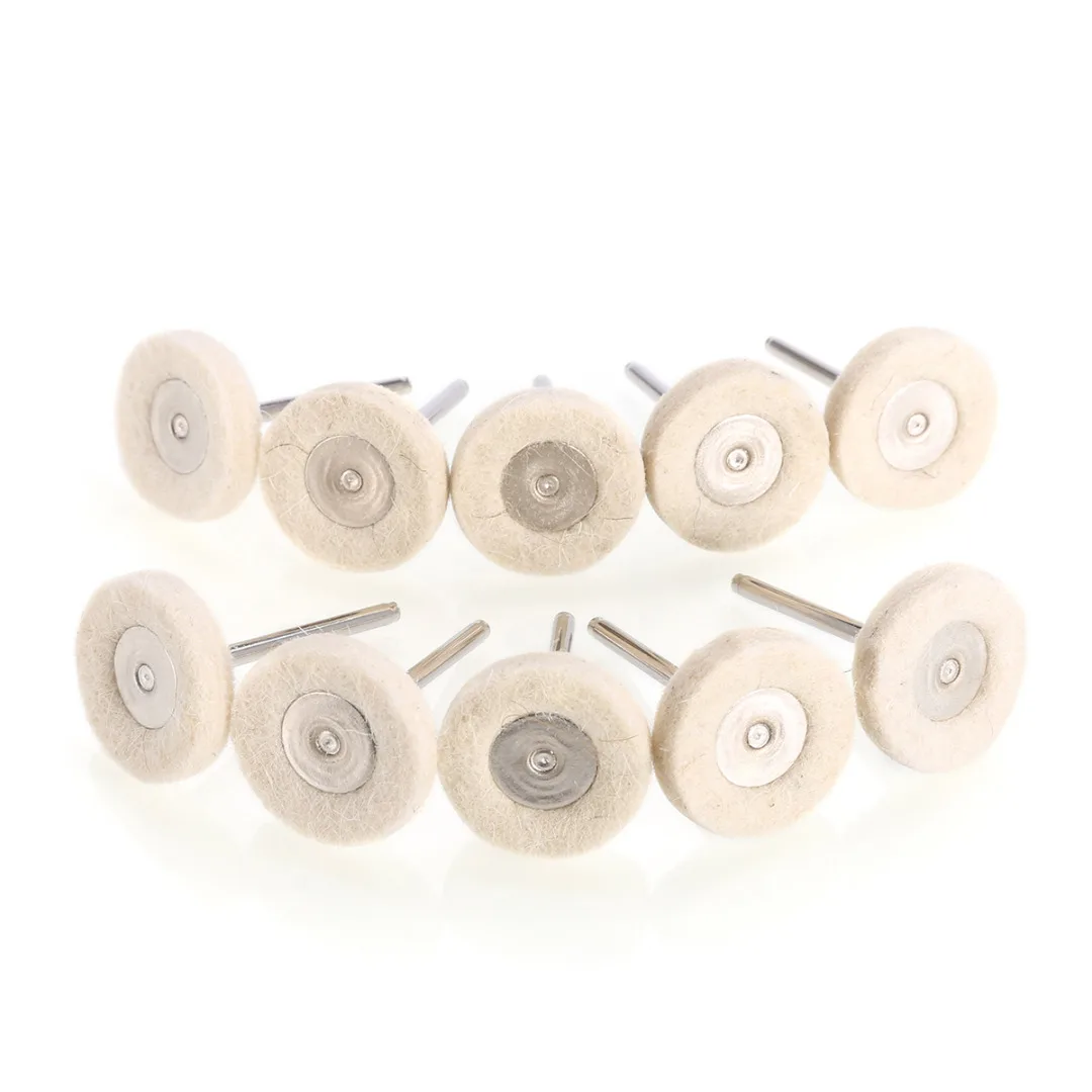 10PCS Wool Felt Polishing Buffing Wheel Drill Grinder Buffing Pad for Wood Metal Polishing Wheels Rotary Tools