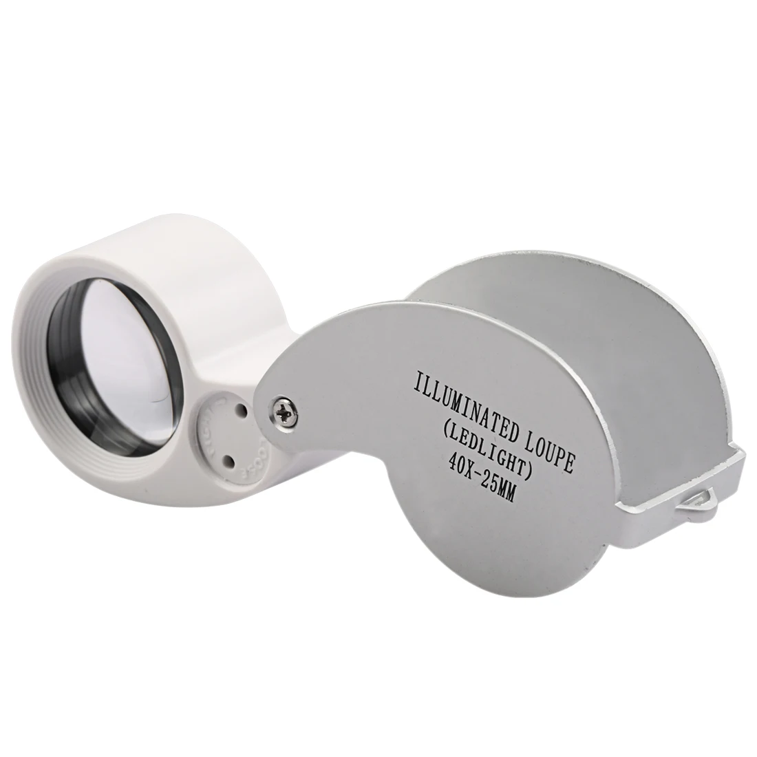 Magnifying Glass 40x25mm Portable Folding Magnifier Loupe Illuminated