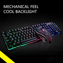 Горячая Радуга игровая клавиатура и мышь набор СВЕТОДИОДНЫЙ многоцветный меняющая мышь с подсветкой Геймерское игровое оборудование интернет наборы для кафе