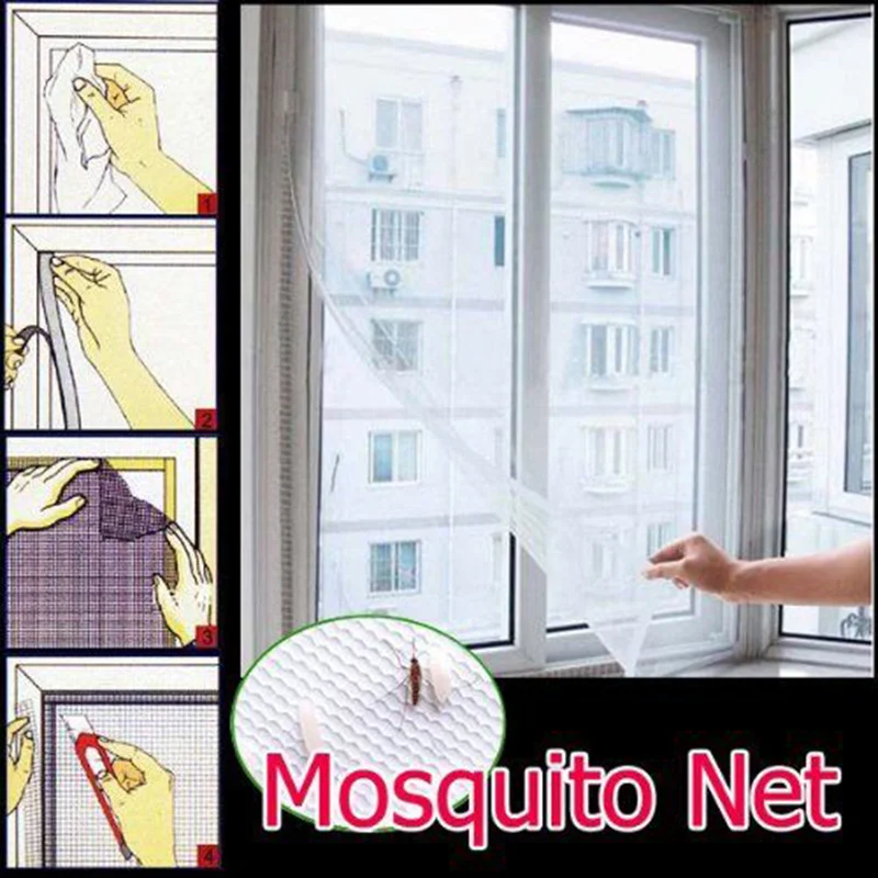 

Fly Mosquito Window Mesh Net Room Curtains Net for Screen Mosquito Curtains Net Curtain Protector Fly Screen Inset Insect Mesh