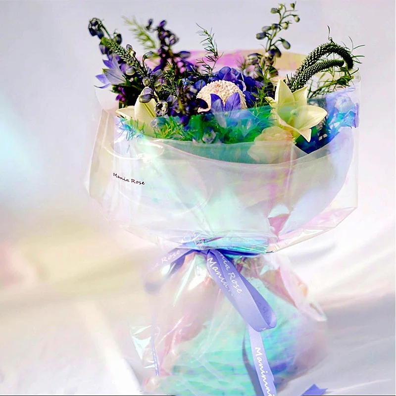 

50cmx10m Flower Floral Wrapping Paper Candy Cake Cookie Packaging Craft Gift Packing Colorful Cellophane Roll