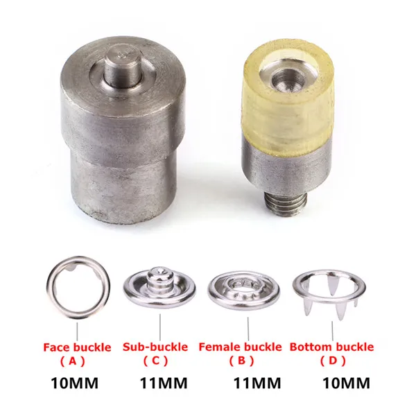 Металлические оснастки. 9 мм 10 мм 15 мм картины защелки зубец Snaps. Комплект для установки прессформы. детская одежда пряжки использовать инструменты - Цвет: 10mm