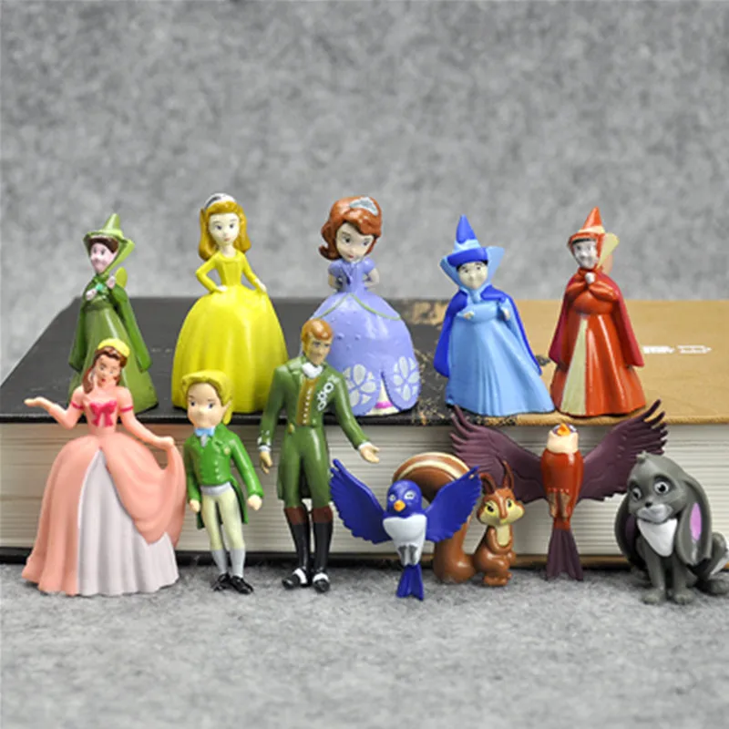 Disney New Sofia the First 12 шт./лот 3 6 5 см Принцесса София ПВХ экшн фигурки Куклы Игрушки для