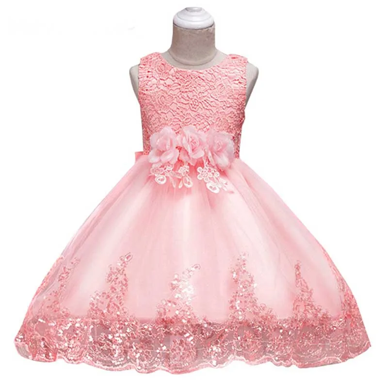 

Princess Dresses for Baby Girls Vestidos Wedding Party Children Clothes Kids Lace Dress Summer 2-10 Years Birthday Clothing