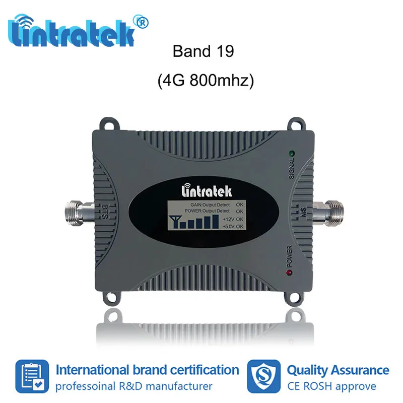 

Lintratek Band19 LTE 800mhz Mobile Phone Signal Booster 4G 800 Cellphone Repeater Amplifier 4G Internet Data Use for Japan #7-1