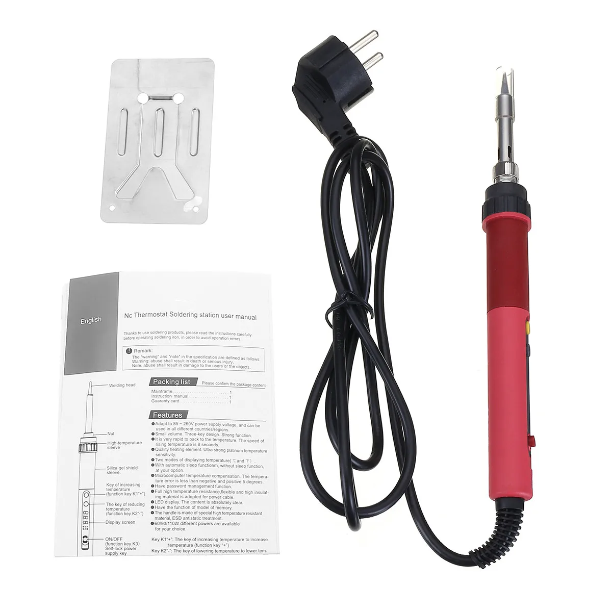 

90W 110/220V Thermostat Soldering Iron Digital Adjustable Temperature Electric Soldering Irons Welding Tool Kit EU Plug/US Plug