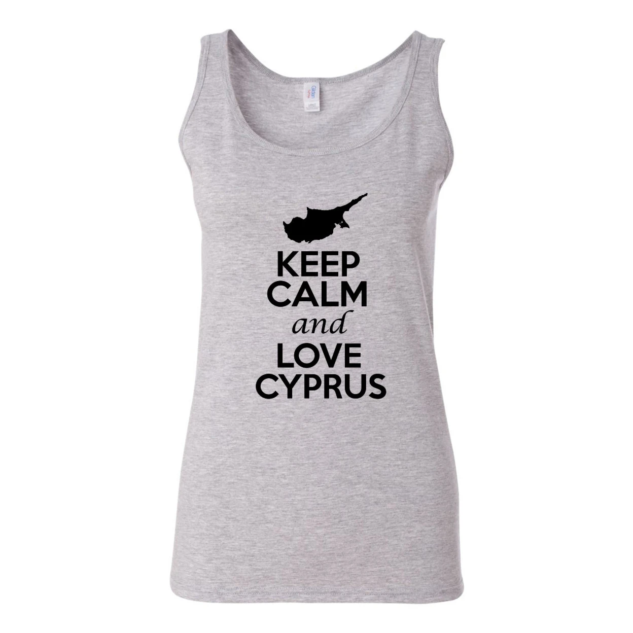 Junior Keep Calm And Love Cyprus Country Patriotic Novelty Sleeveless Tank Top 1341
