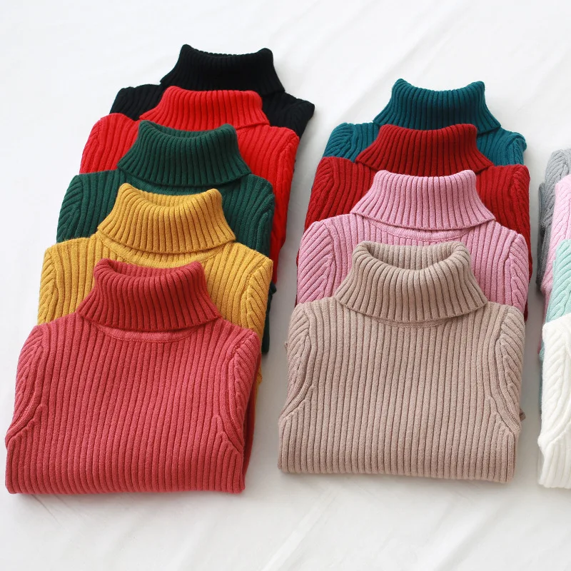 Свитеры для маленьких мальчиков и девочек от 2 до 8 лет хлопковый пуловер с отложным воротником осенне-зимняя одежда для детей свитер для маленьких девочек, топы
