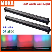 Цветная(RGB) Цветные смеси светодиодный настенный светильник с новой уникальной технологией рассеивания Wallwash сценическое освещение DMX512 подсветка для выключателей 8 шт./лот