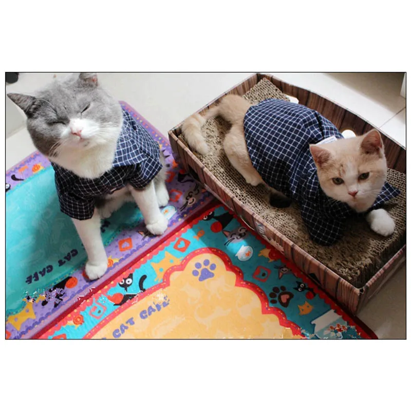 Модная одежда для домашних животных, котов плед кошки Костюмы для маленькой Кошки Одежда для домашнего питомца Mascotas Зимняя одежда для детей пальто для кошек щенок наряд Gatos