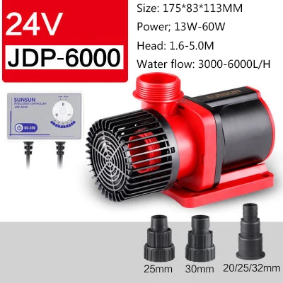 24V 3500L/h SUNSUN JDP-3500Q Wi-Fi управляемой DC водяной насос для аквариума морских рифов кон пруд циркуляционный насос - Цвет: JDP-6000 NO WIFI