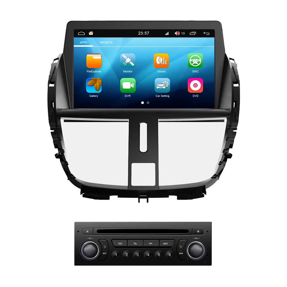 RoverOne S200 Android 8.0 Car Multimedia Player For Peugeot 207 207CC 207SW Autoradio DVD Radio Stereo GPS Navigation Bluetooth