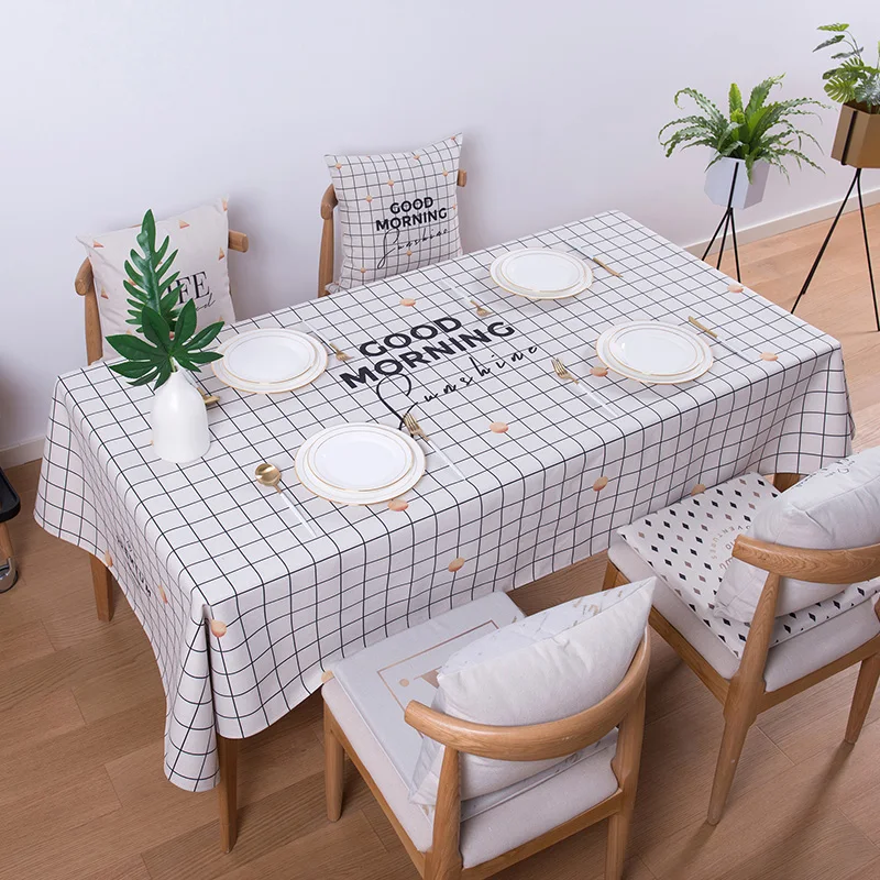 

Luxury Table Cloth Rectangular Party Wedding Table Cloth Waterproof Cotton Linen Tablecloth Home Kitchen Decor Table Cover 39