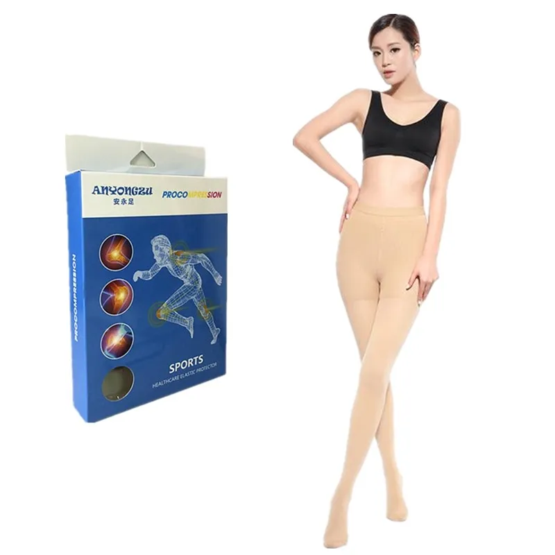 

980D Spring Autumn Thick Professional Medical Thin Legs Compression Stocking Elasti Trample Feet Package Feet Shaping Pantyhose