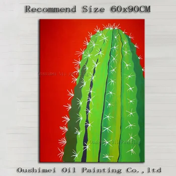 

Top Artist Handmade High Quality Saguaro Cactus Oil Painting On Canvas Hand-painted Abstract Saguaro Painting For Home Decorate