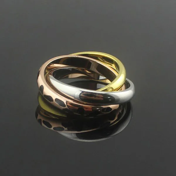 

Original quality stainless steel Triple Ring Leopard Ring Couple Ring Jewelry for Men and Women