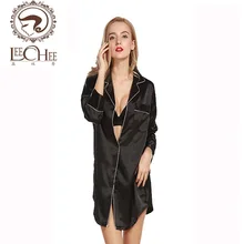 Leechee, новинка, женские сексуальные топы из искусственного шелка для сна, летние мягкие сексуальные Рубашки, Топы для сна, домашняя одежда для женщин