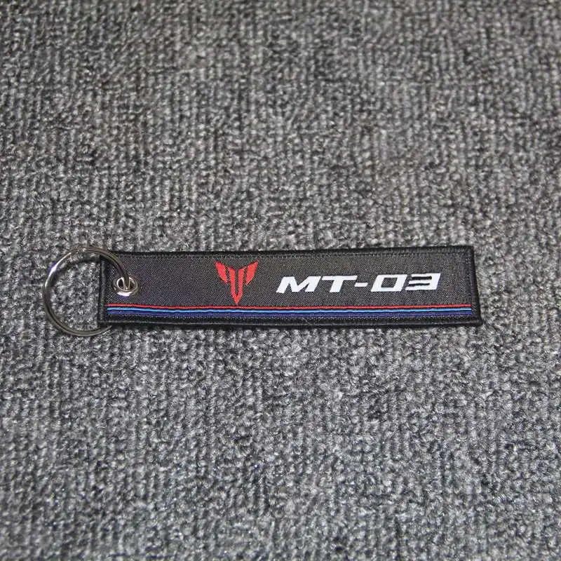 Брелок в виде мотоцикла тканые бирка кольца для ключей этикетка цепи для Yamaha MT-09 MT-07 MT-03 MT-01 MT-25 MT-125 MT-10