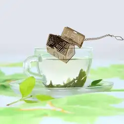 Чай листьев Фильтр Чай комплект Ситечка уникальный ПЕРФОРИРОВАННОЕ ситечко для трав и специй фильтр золотистый в форме домика Чай Кухня