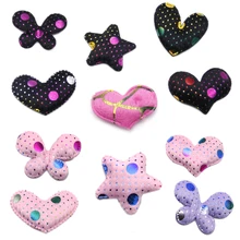 5 шт. металлическая бабочка Звезда Сердце не-тканая нашивка аксессуары для волос для одежды аппликация Одежда шитье, 5Yc6872