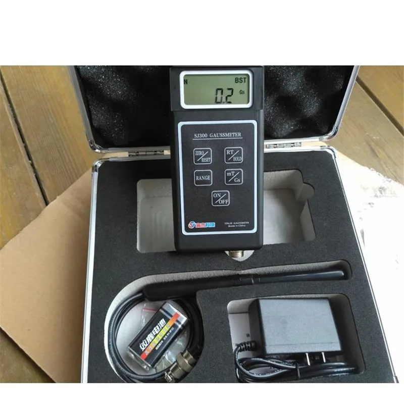 

SJ300 Remanence Residual Magnetic Measurement Gauss Meter High Precision Magnetic Field Tesla Meter Peak Hold 2000mT Probe 1MM