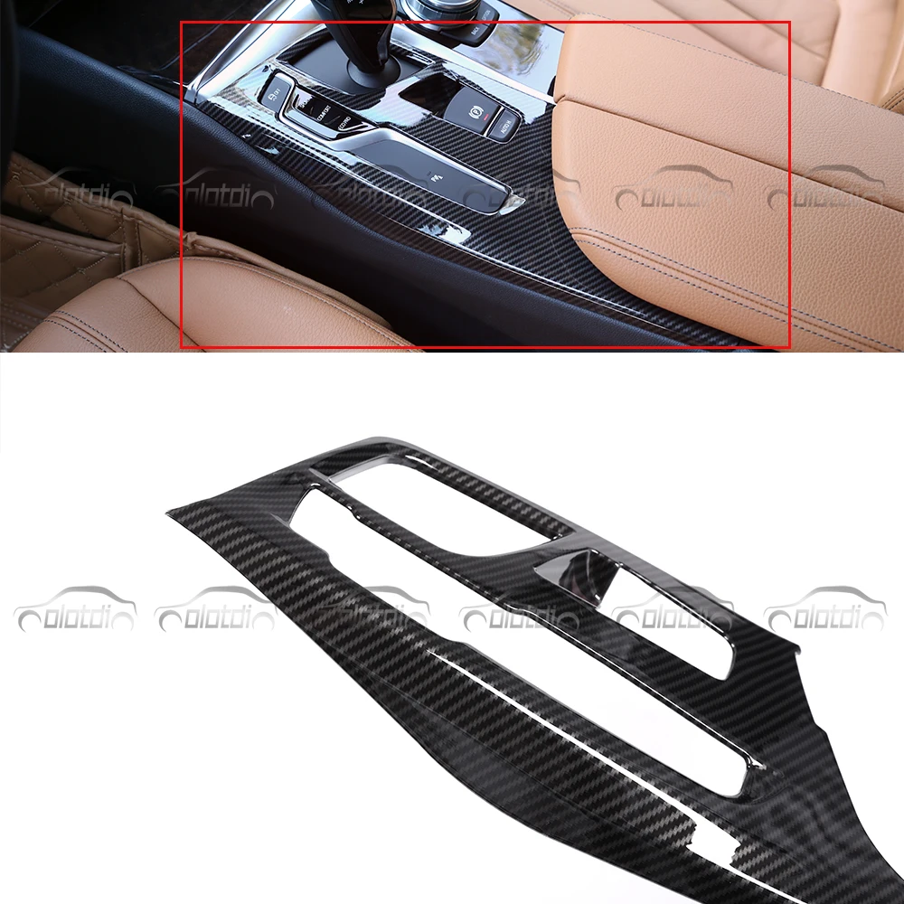 

Car Styling for BMW 5 Series G30 2018 Interior Decoration Carbon Fiber Look Central Control Frame Console Panel Cover Trim Stick