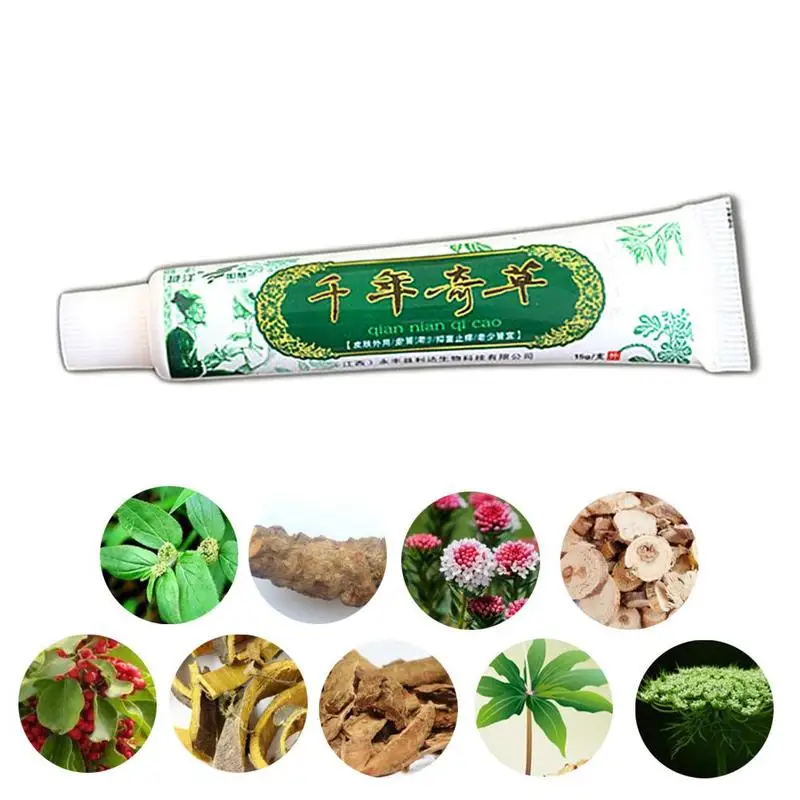 Китайская травяная медицина кремового цвета для анти-зуд, не вызывает аллергии дерматит экзема зуд псориаз мазь внешний Применение штукатурка