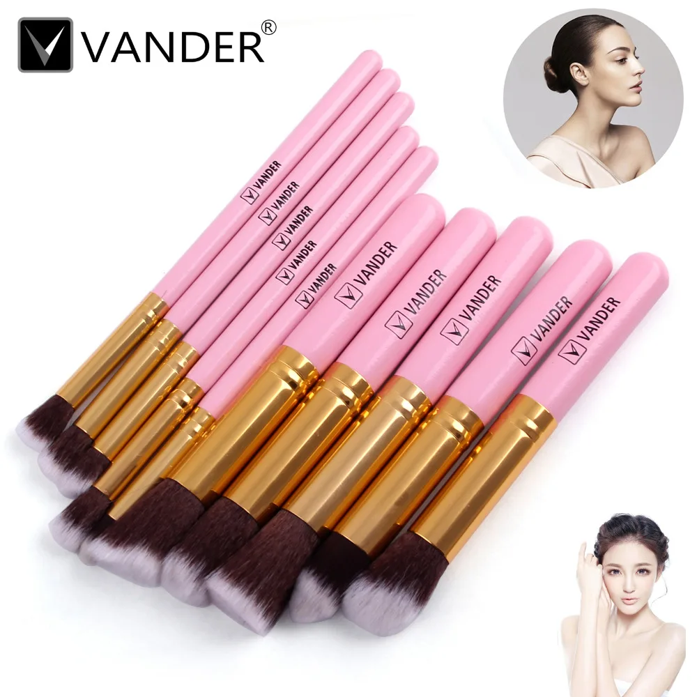 Vander 10Pcs Superior Professional Soft Make up Cosmetic Beauty Set